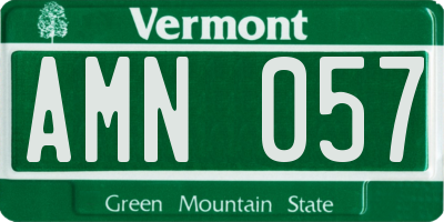 VT license plate AMN057