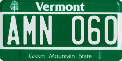 VT license plate AMN060