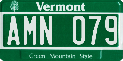 VT license plate AMN079