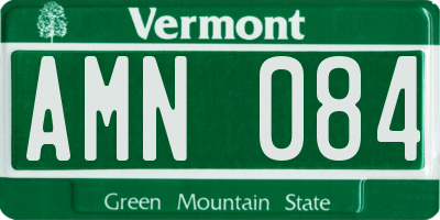 VT license plate AMN084