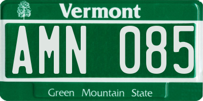 VT license plate AMN085