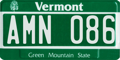 VT license plate AMN086