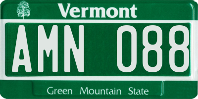VT license plate AMN088
