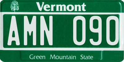 VT license plate AMN090