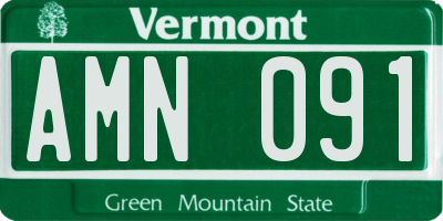 VT license plate AMN091