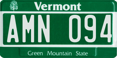 VT license plate AMN094