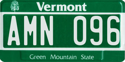 VT license plate AMN096