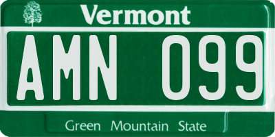 VT license plate AMN099