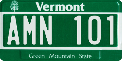VT license plate AMN101