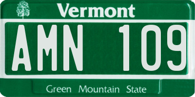 VT license plate AMN109