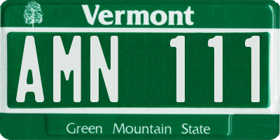 VT license plate AMN111