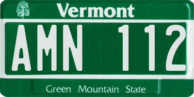 VT license plate AMN112