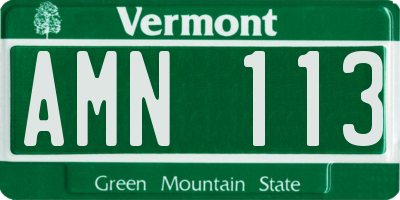 VT license plate AMN113