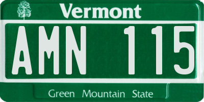 VT license plate AMN115