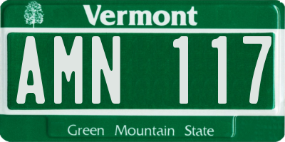 VT license plate AMN117
