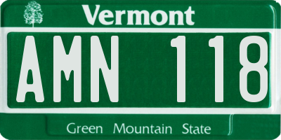 VT license plate AMN118