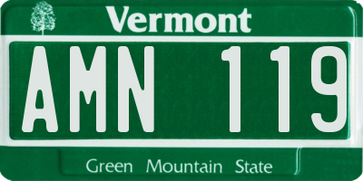 VT license plate AMN119