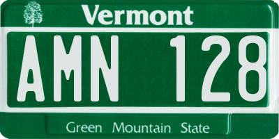 VT license plate AMN128