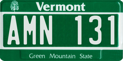 VT license plate AMN131