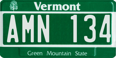 VT license plate AMN134