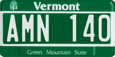 VT license plate AMN140