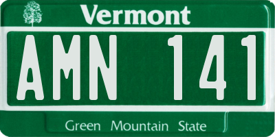 VT license plate AMN141