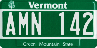 VT license plate AMN142