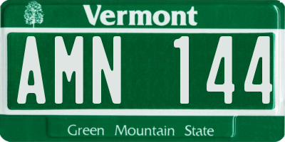VT license plate AMN144