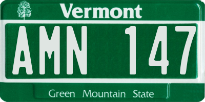 VT license plate AMN147