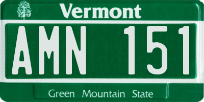 VT license plate AMN151