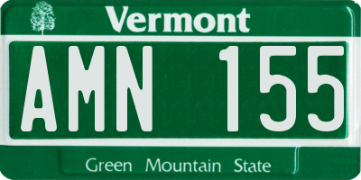 VT license plate AMN155