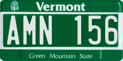 VT license plate AMN156