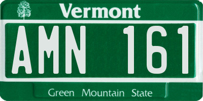 VT license plate AMN161