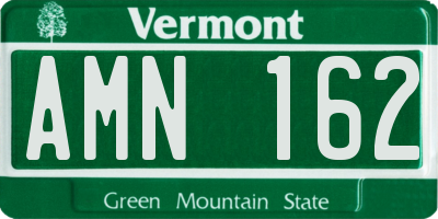 VT license plate AMN162