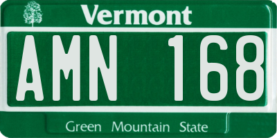 VT license plate AMN168