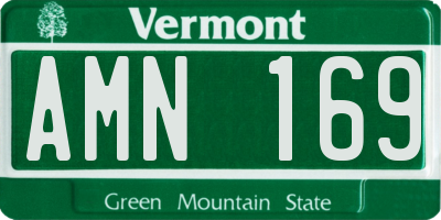 VT license plate AMN169
