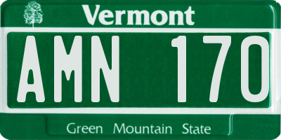VT license plate AMN170