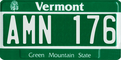 VT license plate AMN176
