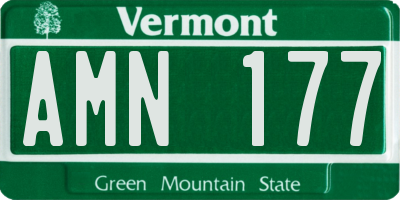 VT license plate AMN177