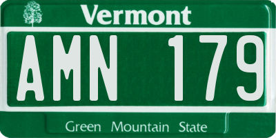 VT license plate AMN179