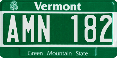 VT license plate AMN182