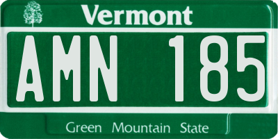 VT license plate AMN185