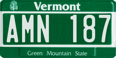 VT license plate AMN187