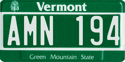 VT license plate AMN194