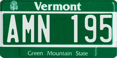 VT license plate AMN195