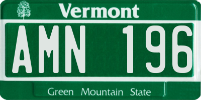 VT license plate AMN196