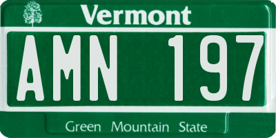 VT license plate AMN197