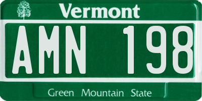 VT license plate AMN198
