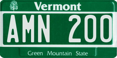 VT license plate AMN200