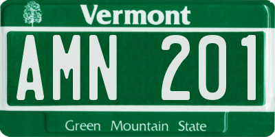 VT license plate AMN201
